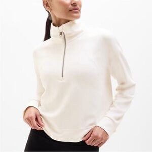 Athleta Magnolia l Seasoft Quarter Zip Pullover Sz L